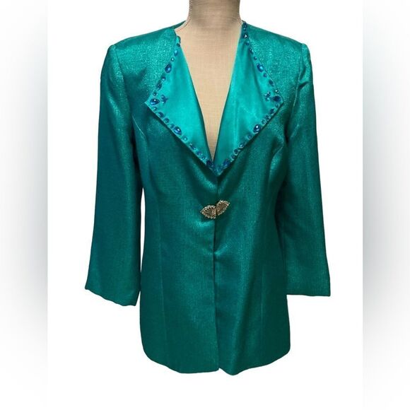 Vintage Danilo Green Jacket Blazer 10 - Picture 4 of 9